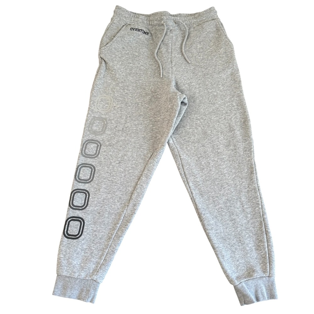 Overtime Medium 27" Inseam Gray Gradient Logo Graphic Jogger Mens Sweatpants